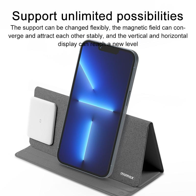 Momax Dual Wireless Charging Mouse Pad - Dark Grey QM3E