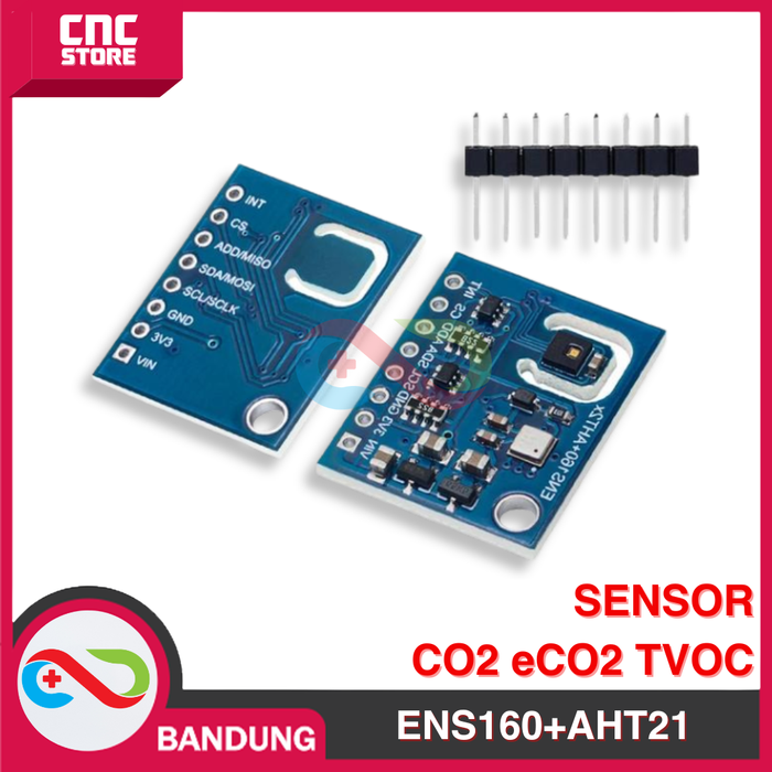 Gambar ENS160+AHT21 karbon dioksida CO2 eCO2 TVOC kualitas udara Temperature dari CNC STORE BANDUNG Kota Bandung Tokopedia