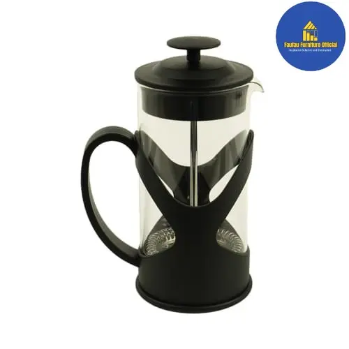 Teko Kopi Hangat Bergagang Coffee Press Kazo Ukuran 350ml_Black