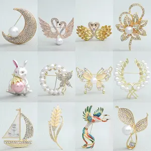 Shinemi - Bros Pin Fashion Wanita Model Invisible Tanpa Kancing Dapat Dilepas