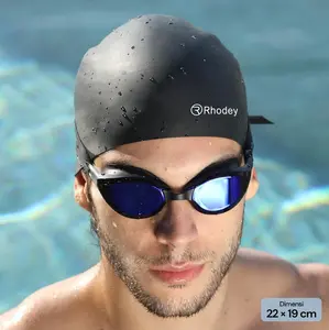 Topi Renang Silicone Penutup Penutup Kepala Swim Cap - SX01