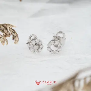 Anting Berlian Round 37969 ER Zamrud Jewellery