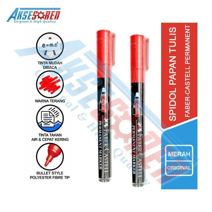 Gambar Spidol Papan Tulis White Board Marker Pen Faber Castell [Permanent] - Merah dari Aksesoren Kab. Indramayu 4 Tokopedia