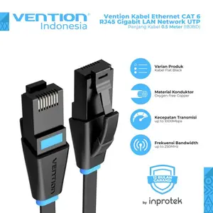 Vention Kabel LAN CAT6 IBJ Flat Cable Ethernet CAT 6 RJ45 Gigabit