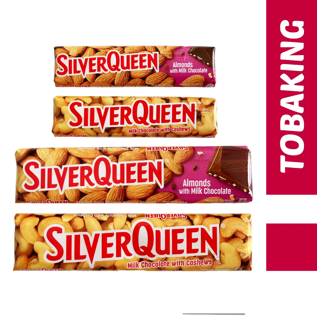 Silverqueen Almond Cashew Milk Chocolate Coklat Silver Queen