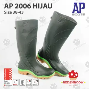 Sepatu boot Tinggi AP Boots AP 2006 Hijau Triwarna Centimeter Perairan