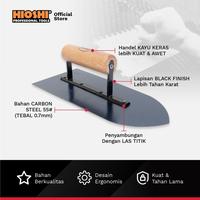 Gambar HIOSHI /HTK010/Trowel/Setrika Semen/Raskam/Lancip / 1-4 10 Inch/Gagang Kayu - PRO dari HioshiToolsOfficial Kota Surabaya 3 Tokopedia