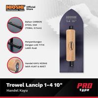 Gambar HIOSHI /HTK010/Trowel/Setrika Semen/Raskam/Lancip / 1-4 10 Inch/Gagang Kayu - PRO dari HioshiToolsOfficial Kota Surabaya 5 Tokopedia