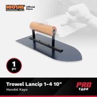 Gambar HIOSHI /HTK010/Trowel/Setrika Semen/Raskam/Lancip / 1-4 10 Inch/Gagang Kayu - PRO dari HioshiToolsOfficial Kota Surabaya 1 Tokopedia