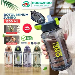 Hongzhuo Botol Minum Sport Jumbo Dilengkapi Sedotan Anti Tumpah