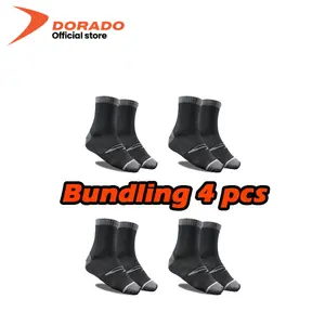 Bundling 4 pcs Kaos Kaki Hatomi Quarter Hitam/Abu