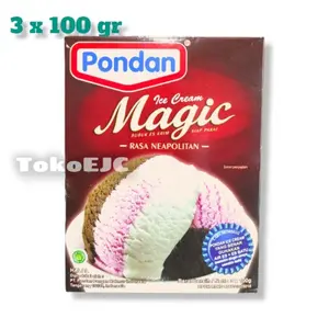 Pondan Ice Cream Magic Neapolitan 3rasa x 100gr