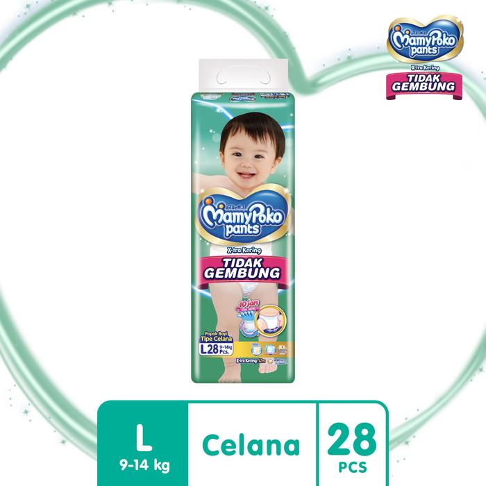 Gambar MamyPoko Pants X-tra Kering Slim Tidak Gembung - L 28 - Popok Celana dari MamyPoko Indonesia Kab. Tangerang Tokopedia