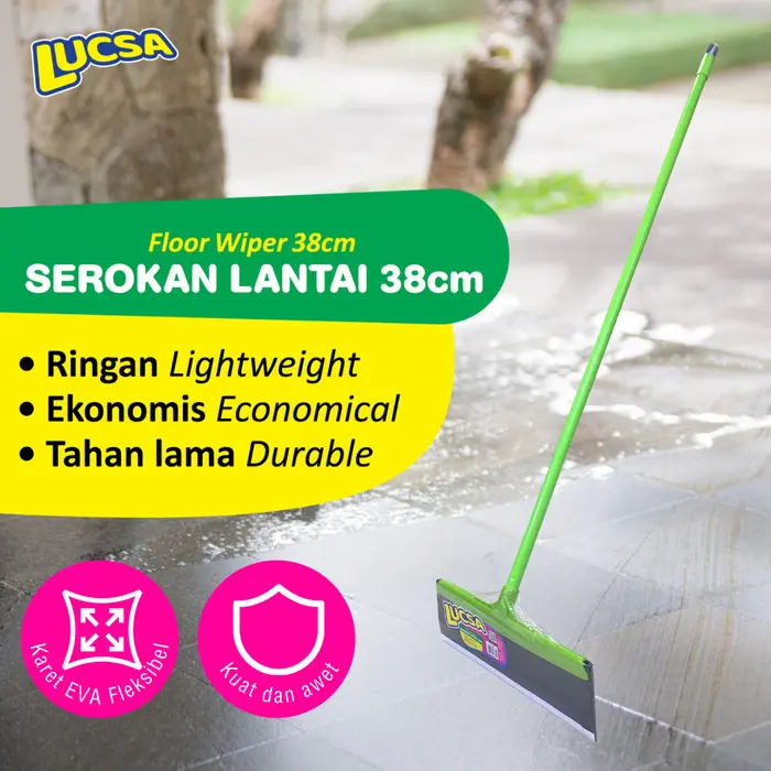PTR Lucsa Serokan Lantai 38cm Floor Squeegee Pendorong Air Pel Karet