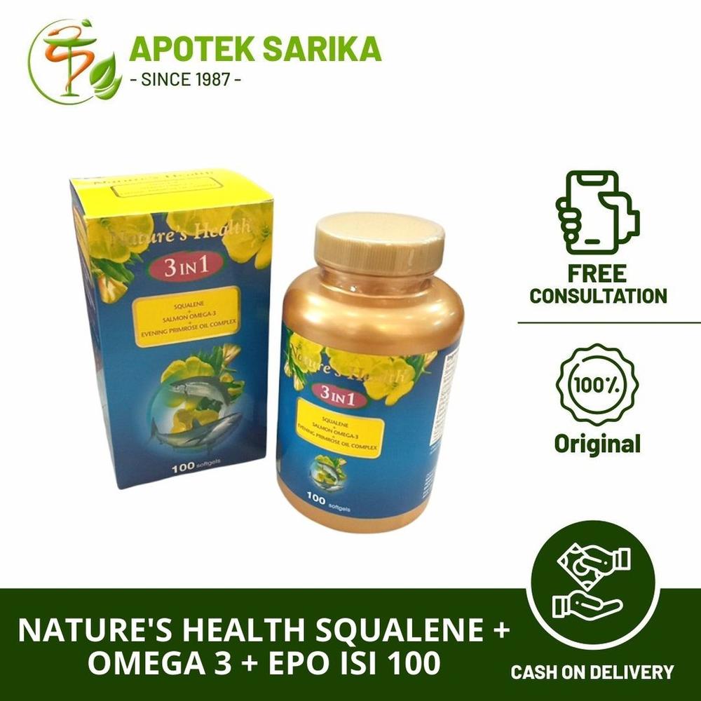 Nature'S Health Squalene + Omega 3 + Epo Isi 100