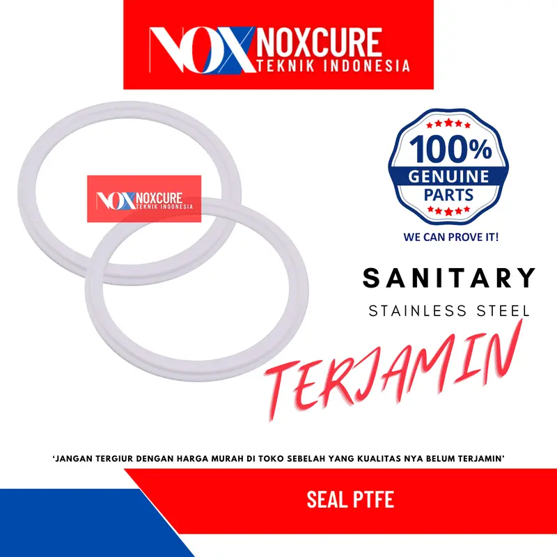 Seal Gasket PTFE Tri Clamp Sanitary Size 2" Inch 0