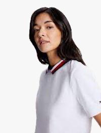 Gambar TOMMY HILFIGER - RELAXED FIT SIGNATURE COLLAR POLO - WHITE - White, XXS dari Tommy.Hilfiger Kab. Karawang 2 Tokopedia