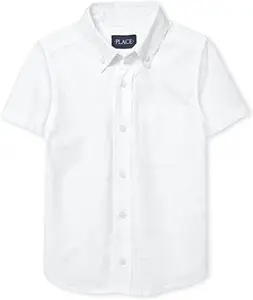 Boys Uniform Oxford Button Down Shirt - Kemeja Anak Laki (Putih)