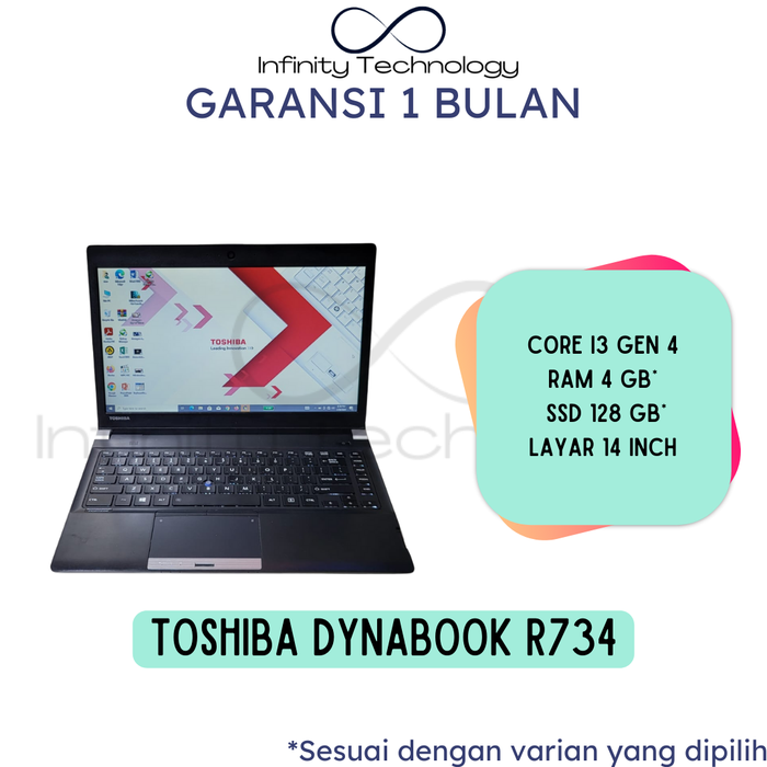 Jual TOSHIBA DYNABOOK R734 CORE I3 GEN4 RAM 4GB SSD 128GB - Kota