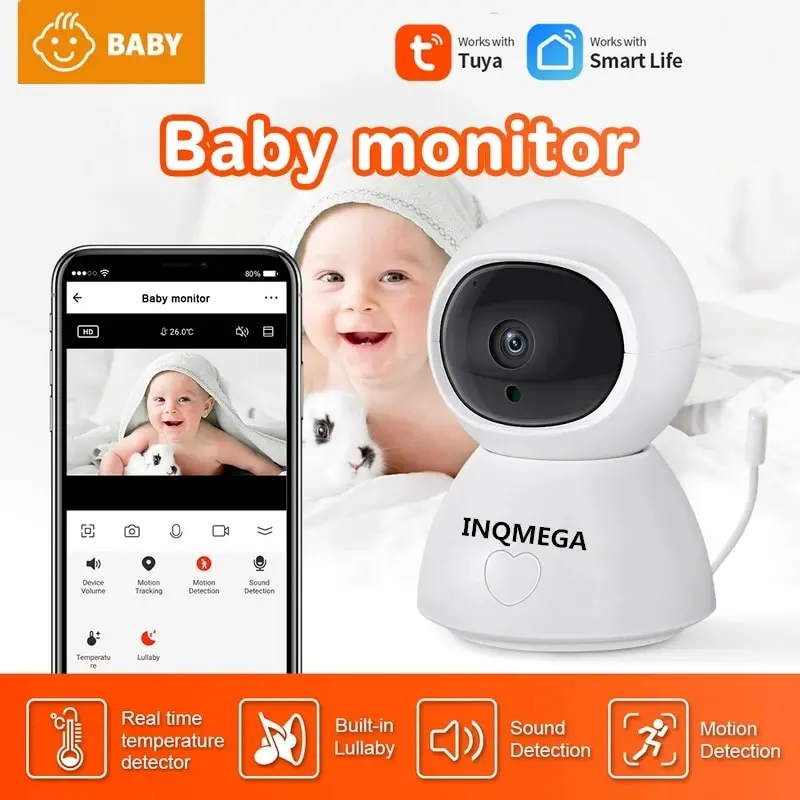 INQMEGA Baby Monitor Tuya Wifi Phone Camera 1080P HD Baby Camera