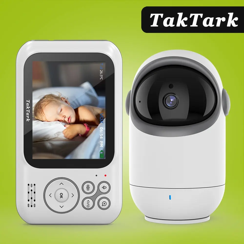 3.2 Inch Video Baby Monitor With Pan Tilt Camera Wireless Security