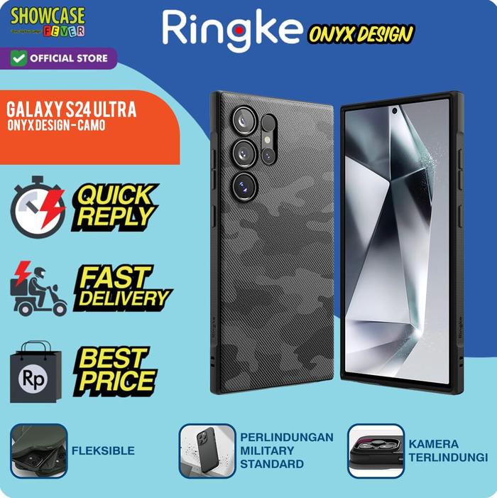 Gambar Ringke Compatible For Samsung S24 Ultra Onyx Camo Black Slim Armor Military Tipis dari ShowcaseFever Kota Administrasi Jakarta Utara Tokopedia