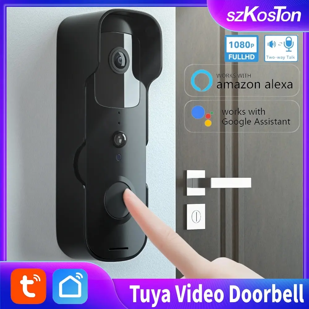 Tuya Smart Video Doorbell WiFi 1080P Video Intercom Door Bell Camera