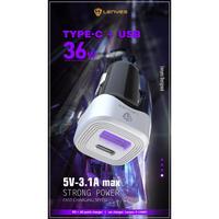 Gambar Lenyes CA861 Car Charger Fast Charging 2 Port 36W Type C USB Original dari Toleda Indonesia Kota Tangerang 4 Tokopedia
