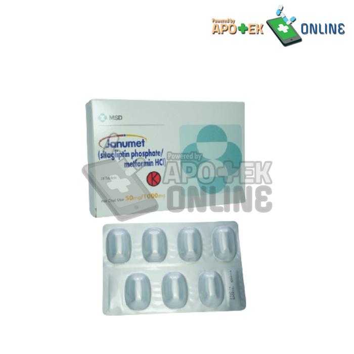 JANUMET 50MG/1000MG 1 BLISTER 7 TABLET