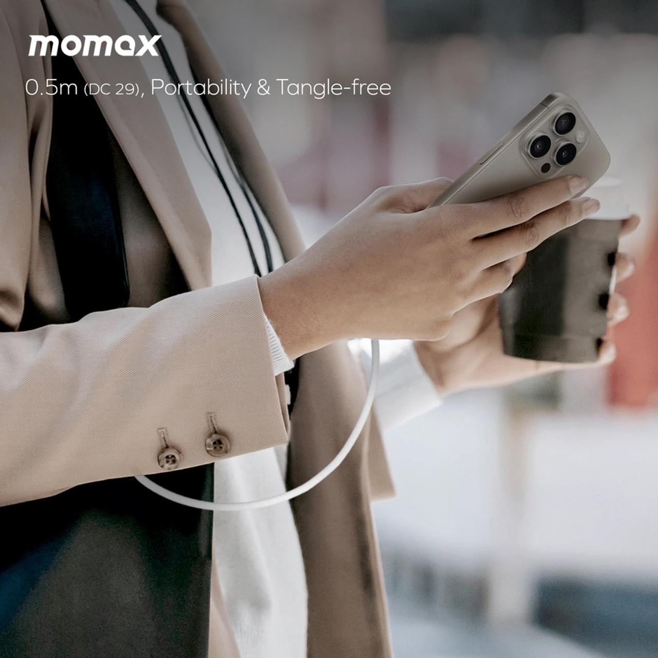 Momax Kabel Charger USB C - USB C 60W Braided Elite 0.5m - Black DC29D