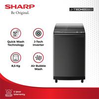 Gambar Sharp Mesin Cuci 1 Tabung ES-M8500XT-SA Titan Silver 8.5Kg dari SHARP OFFICIAL STORE JAKARTA Kota Administrasi Jakarta Utara 1 Tokopedia