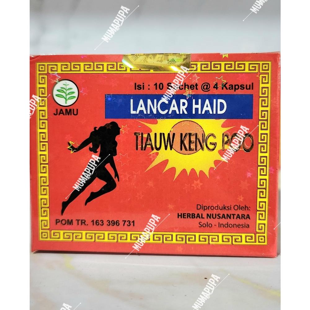 Produk Tiauw Keng Poo Kapsul Lancar Haid isi 10 sachet @ 4 kapsul