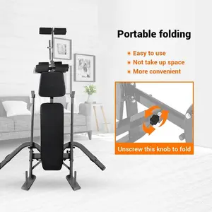 Fitness Station Weight Bench Press Body Building Rig Home Gym - ZE68