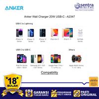 Gambar Anker Adaptor Wall Charger Iphone 20W USB Type C White - A2347 dari Sentra Digital Kota Surabaya 3 Tokopedia