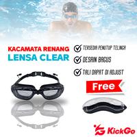 Gambar KickGo Kacamata Renang Bening Clear Swimming Glass Remaja Dewasa AntiFog Ready 4 Warna 2001 - Hitam dari KickGoOfficialStore Kab. Tangerang 1 Tokopedia