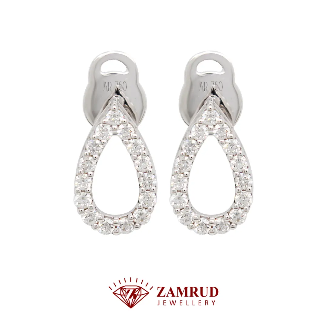 Anting Berlian Pear Earring 43625 ER Zamrud Jewellery