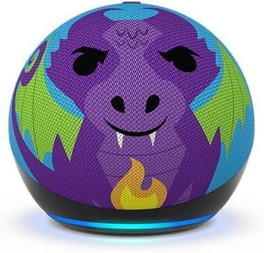 Amazon Echo Dot (5th Gen, 2022 release) Kids | Designed for kids, with parental controls | Dragon