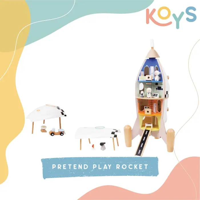 Pretend Play Rocket | wooden toy mainan anak kayu roket | miniatur DIY 0