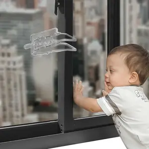 6PCS Home Safety Child Lock Child Safe Locks Transparent Lock Safety Security Sliding Window