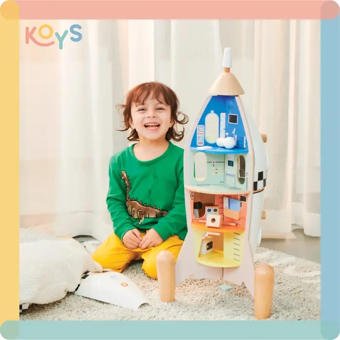 Pretend Play Rocket | wooden toy mainan anak kayu roket | miniatur DIY 1