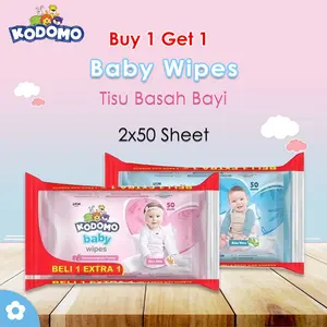 [BUY 1 GET 1] Kodomo Baby Wipes 50 Sheets Tisu Basah Bayi