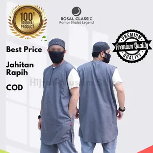 Baju Muslim Kaos Kurta Rompi Sholat Shalat Pria Rosal M XXXL Big Size