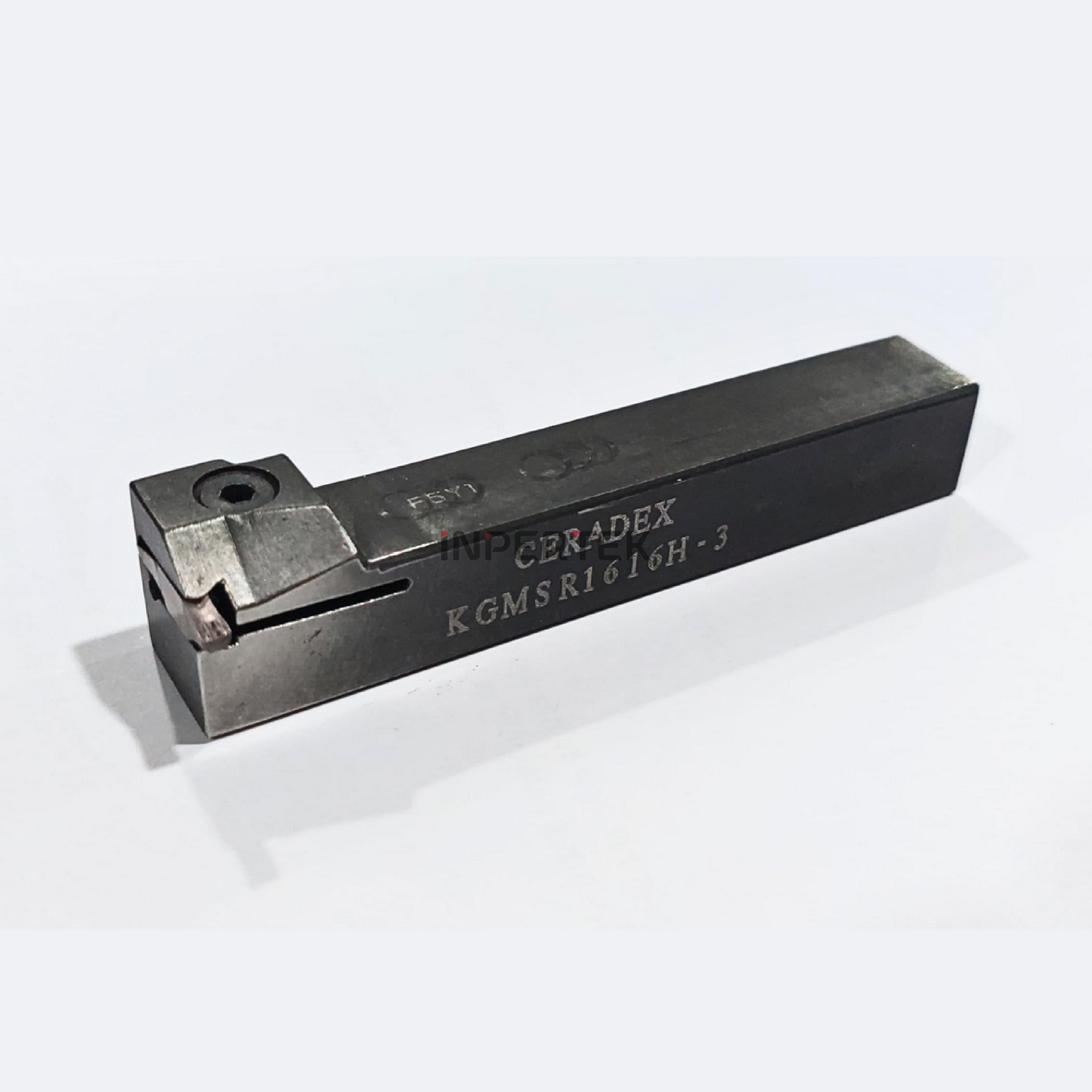 KGMSR 1616 3 Holder Cutting 3 Insert Grooving GMM 3 Pahat Bubut Potong 3mm — foto asli 2
