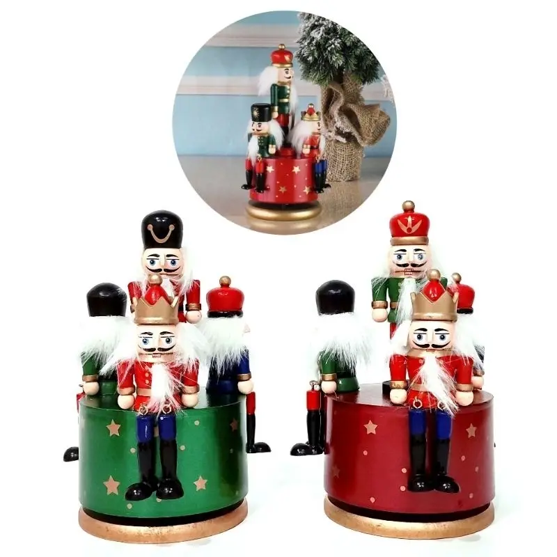 Nutcracker Musik Pajangan Prajurit Putar Hadiah Kado Santa Murah Pajangan Musik Box Christmas Gift