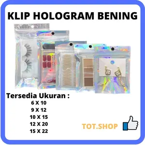 [A3-1] Plastik Klip Ziplock Hologram Bening Souvenir, Makanan, Accesories HP