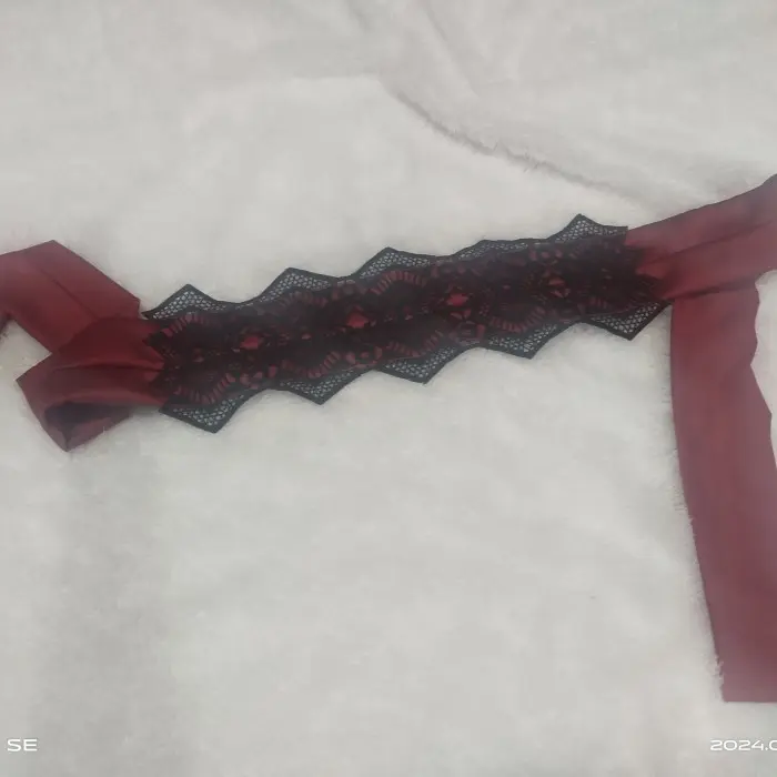 exotic luxury satin blindfold with lace tutup mata satin dengan renda 4