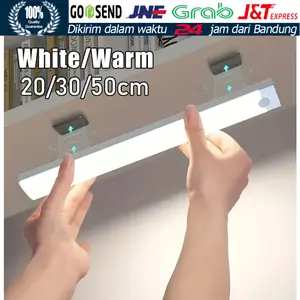 Lampu Sensor Gerak Magnetic Otomatis lemari Portable Rechargeable / Lampu Malam LED Magnetic Lamp Motion Sensor Lemari Gerak Cabinet / Lampu LED Sensor Gerak Motion Light Lampu Tidur Tempel Dinding Lemari Cabinet Lamp Motion Light