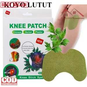 Portable Rumahan - Koyo Lutut Herbal Plaster Detox 10 Pad - Obat Nyeri Sendi Otot Dengkul Knee Patch