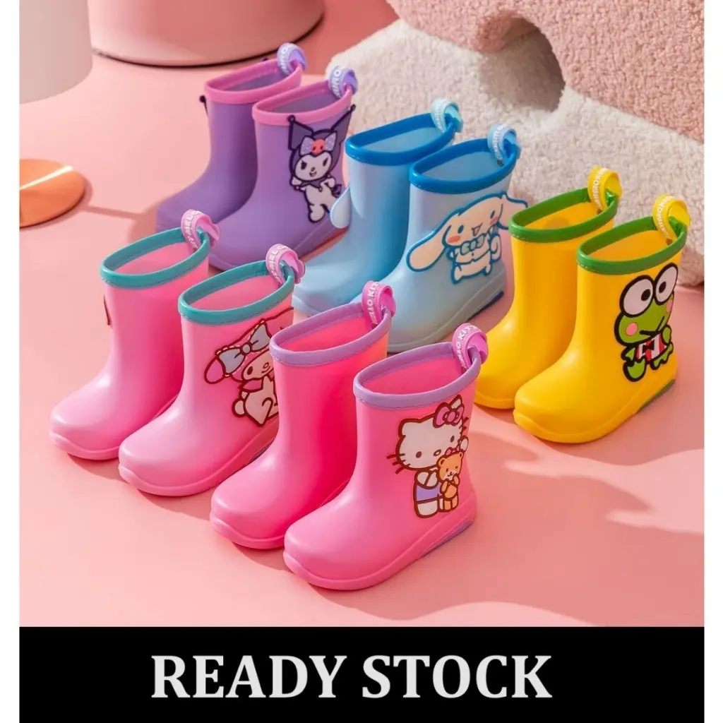 SD006 Sepatu Boots boot anti air hujan Kuromi Cinnamoroll Hello Kitty My Melody Hello Kitty