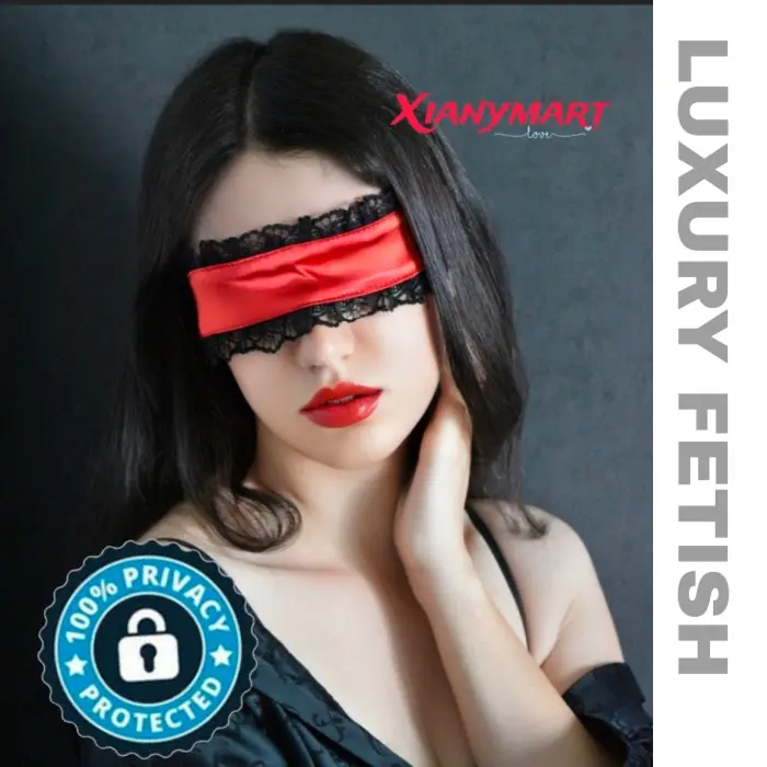 exotic luxury satin blindfold with lace tutup mata satin dengan renda 2